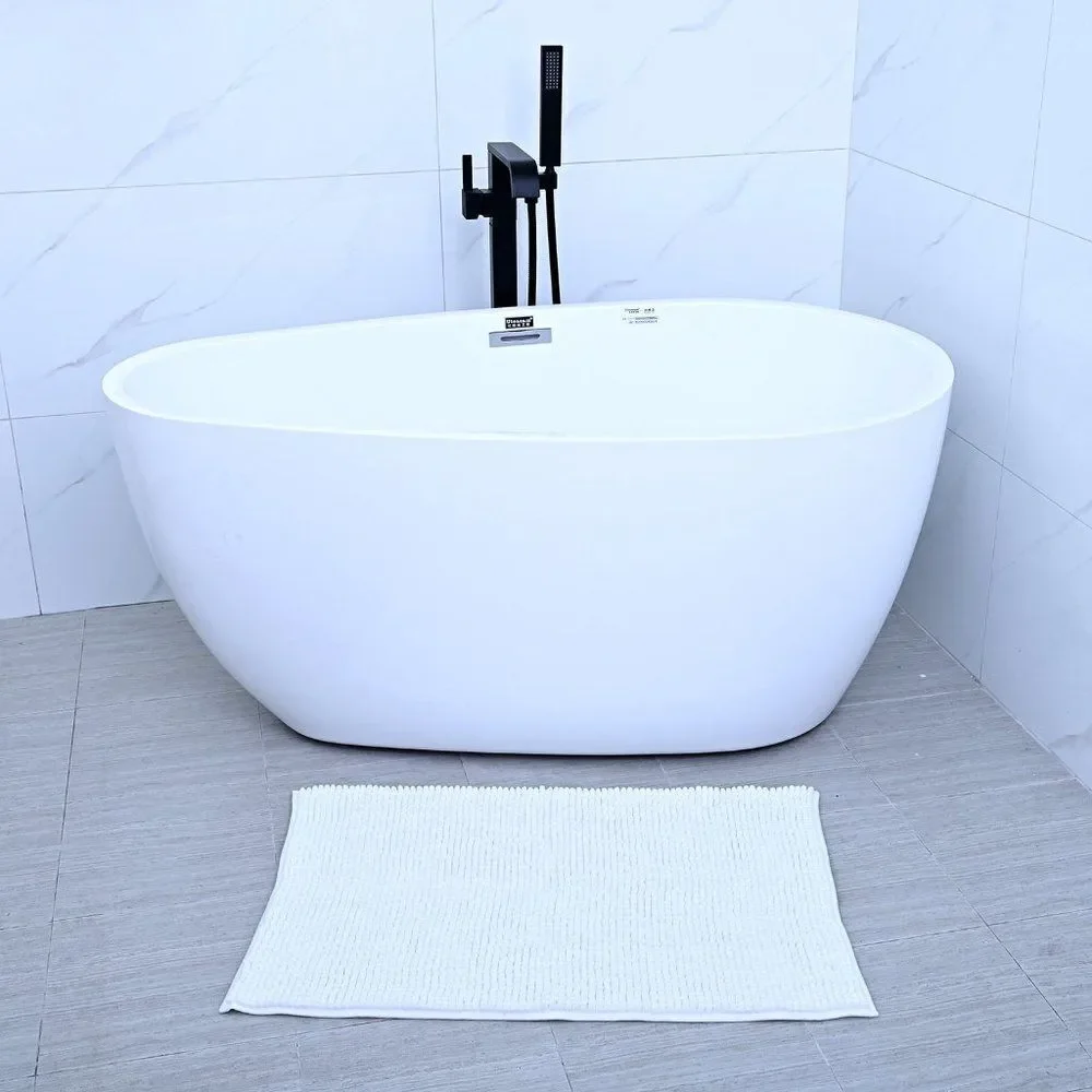 Chenille Bathmat Off White